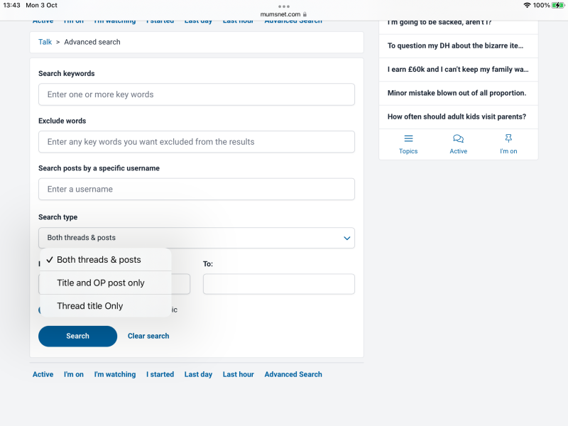 Shiny new Advanced Search