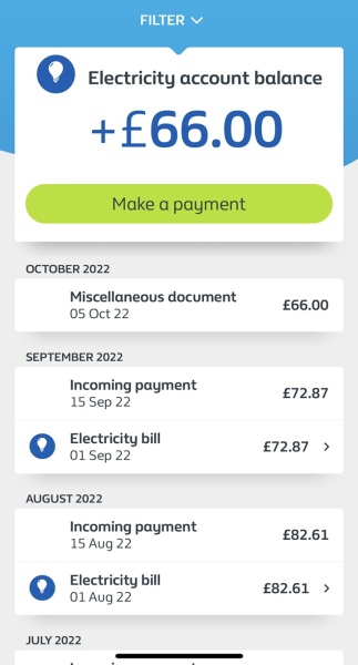 Has anyone with British Gas not had their 1st October electric bill?