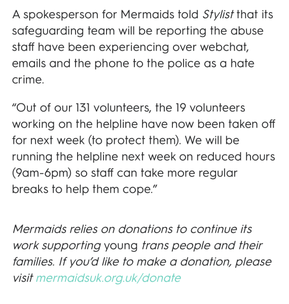 Mermaids being investigated by the Charity Commission - thread 2