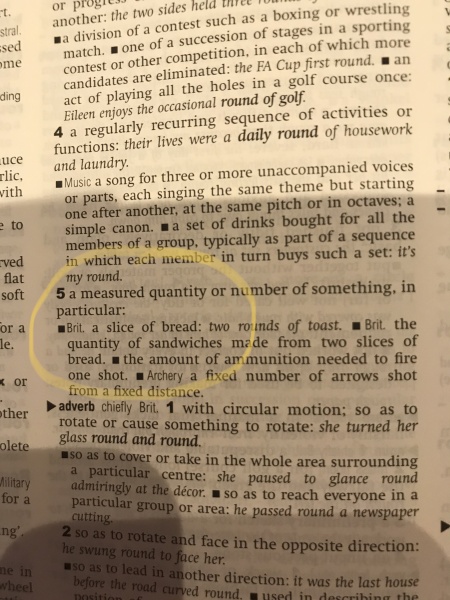 What is ‘a round of toast’?