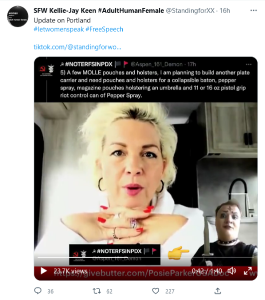 Standing for women - Portland rally cancelled over violent threats