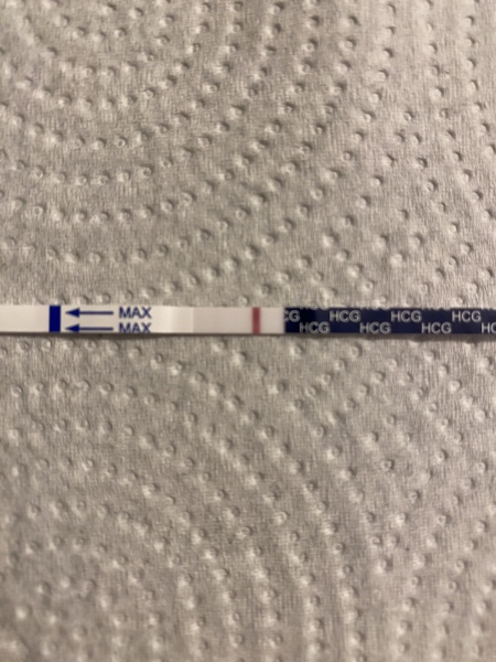 V faint line? 