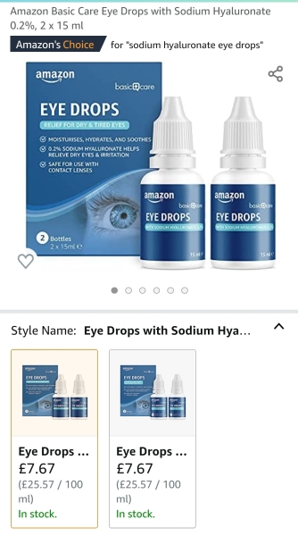 Eye drops for dry eyes?