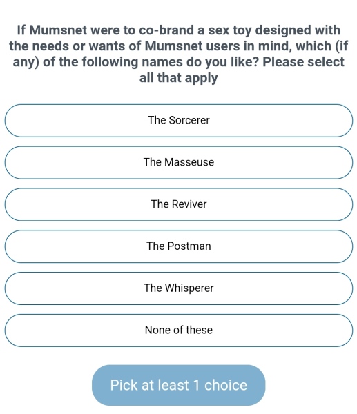 Exactly what SPECIAL SEX TOY NEEDS does MN think MNers might have?!