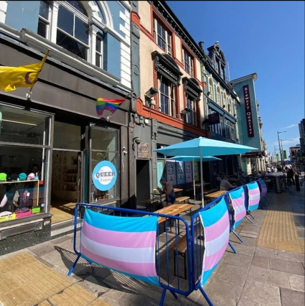 Joules flying the trans flag