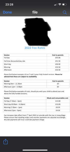 30 ‘free’ hours free childcare - voluntary payments?? 