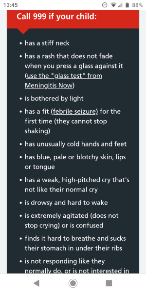 39° and vomiting