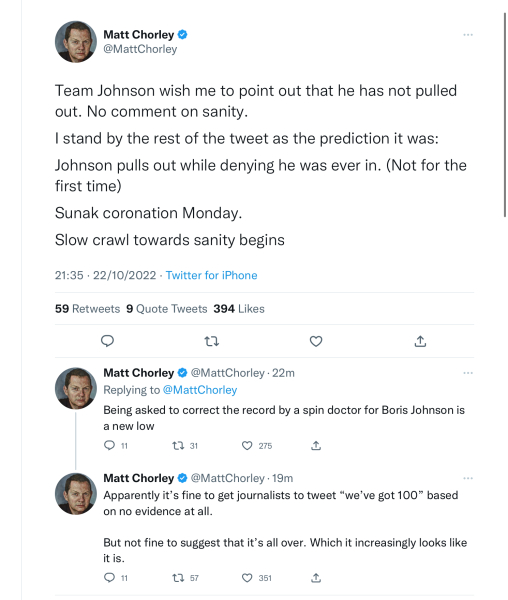 Liz Truss has resigned. Part 3: The Return of the King?
