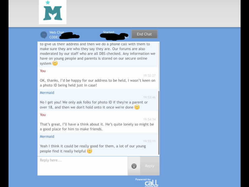 Mermaid's chatroom is dodgy af. What a shock.