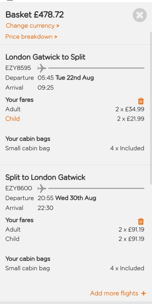 How much does it cost to holiday abroad in the summer for a family of 4?