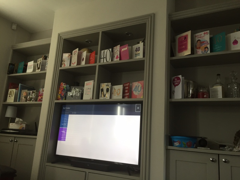 Living room bookshelves