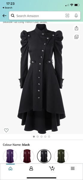 Long black coat - poss steampunk style