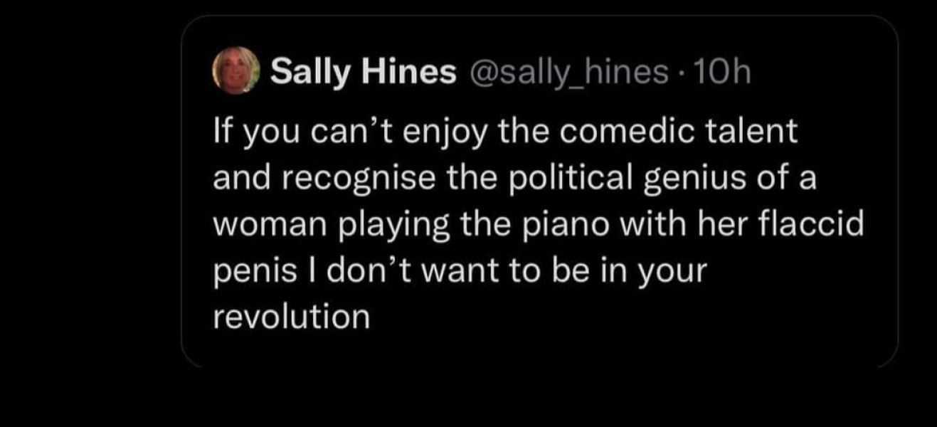 She played the piano with her penis