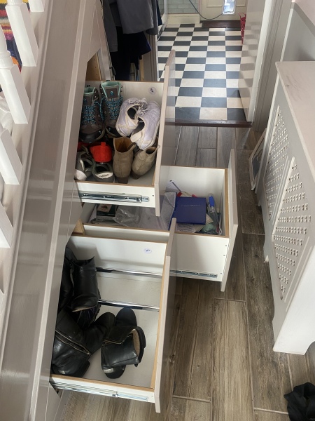 Won’t let DH keep shoes on entry shoe rack