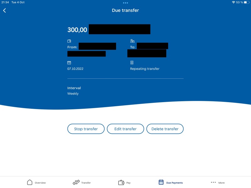 Online banking confusion