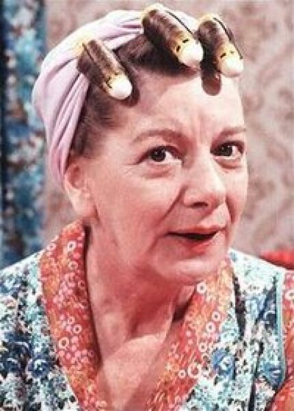 On holiday, and there's a lady here with a single hair curler