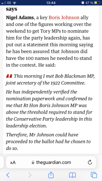 Liz Truss has resigned. Part 4: The Desolation of Boris