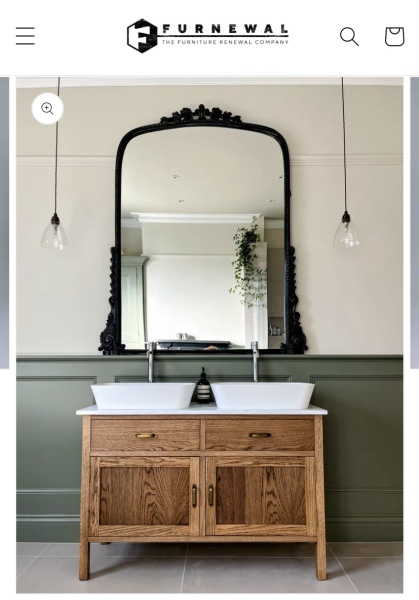 Bathroom vanity unit with double sinks