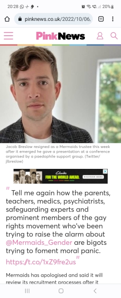 Trustee of Mermaids quits after speech to paedophile aid group Times article