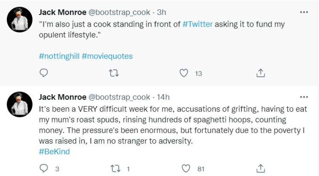 Jack Monroe off Twitter