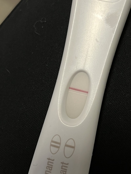 White line on pregnancy test