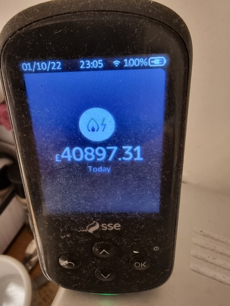 To ask you how much Gas & Electric you have used today ?