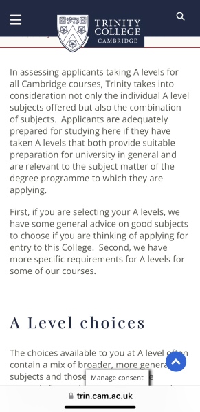 Advice for DS15 A level choices please.....