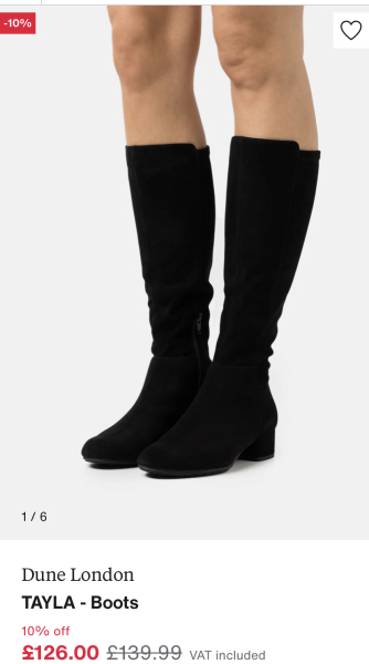Comfortable, flat, black, knee-high boots