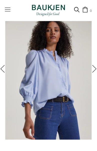 Blue button down blouse