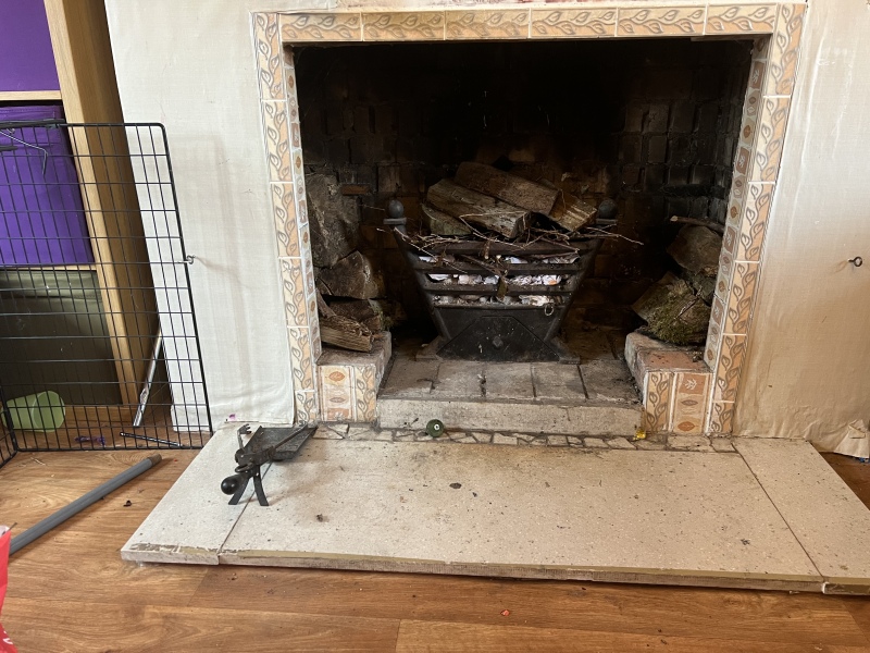 My concern over use of open wood fire