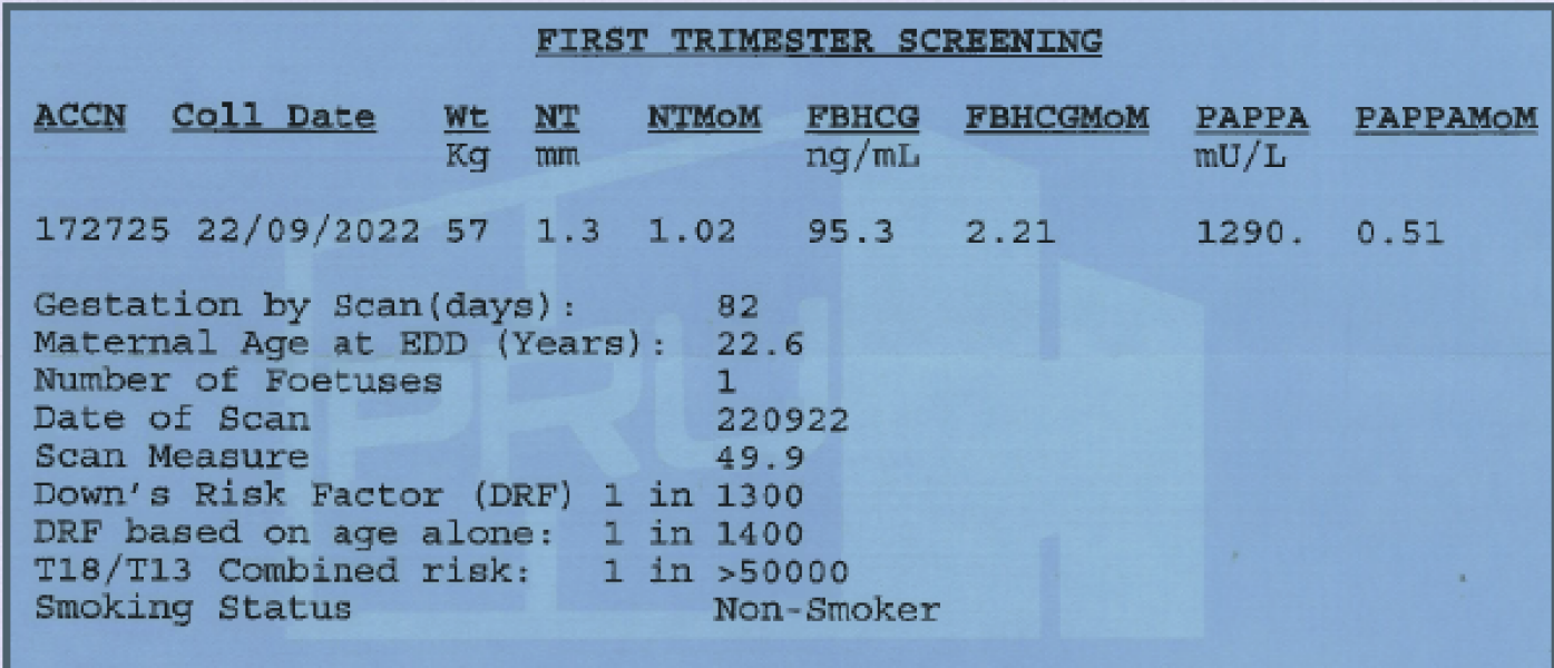 Help with screening results please