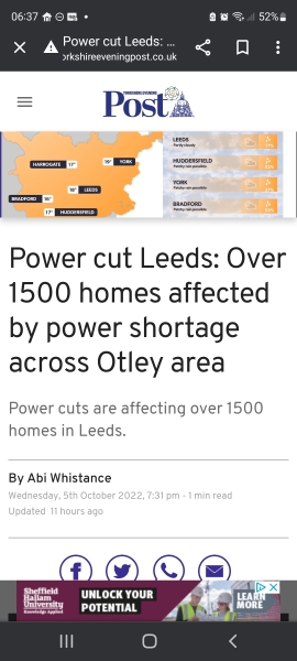 Are you all prepping for power cuts? 