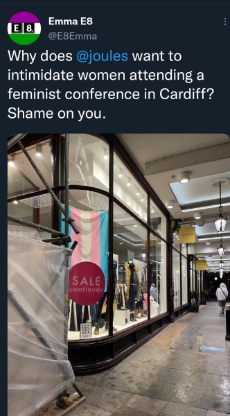 Joules flying the trans flag