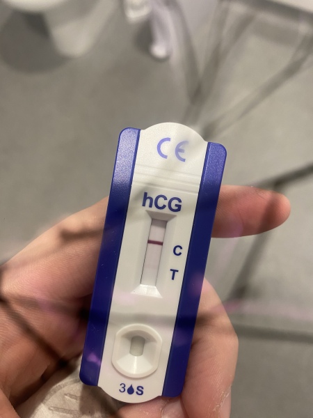Faint positive, then Negative test, Late AF 