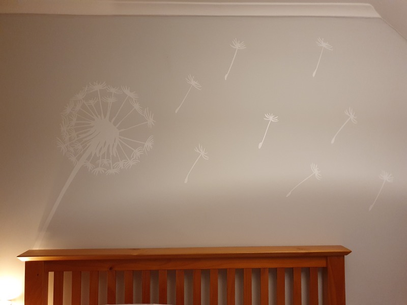 What do you have on the wall above your bed?