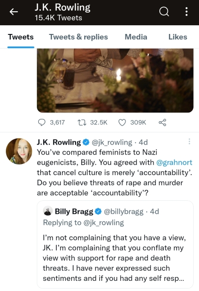 Graham Norton has terminated his Twitter account after attacking JK Rowling