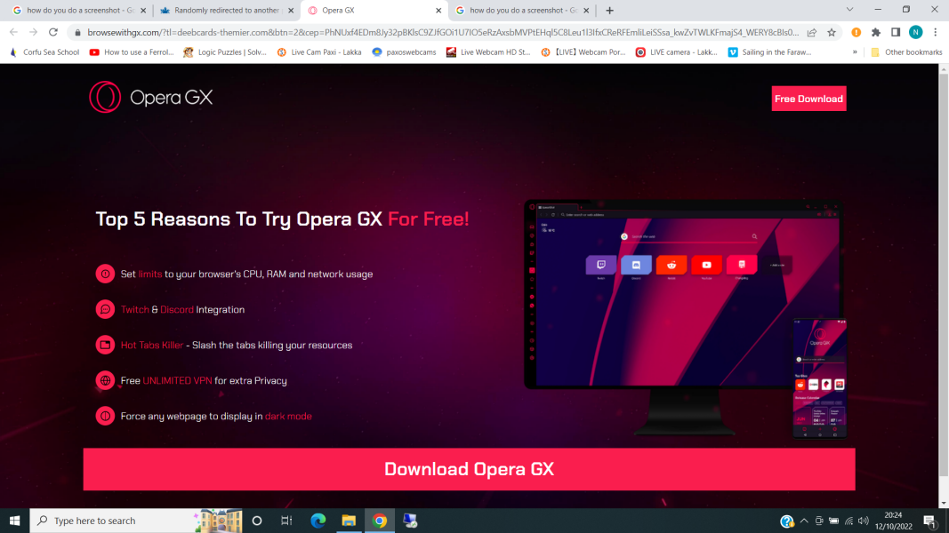 Randomly redirected to another page...