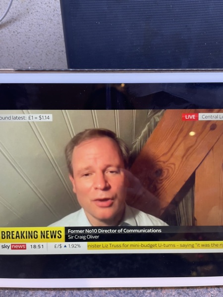 To think this guy is in his loft whilst giving an interview on national Telly?