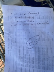 I found a shopping list