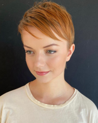 How did you feel after having longer hair cropped trendy short?