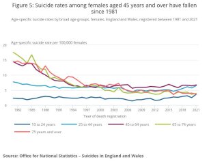 Why do you think the highest suicide rate of all is of men approaching 50?