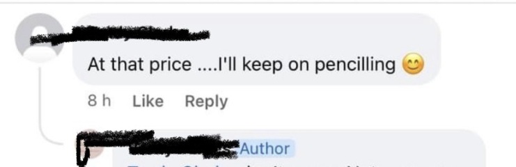 To wonder why people post dickish comments on FB adverts