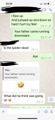 To think my husband is gravely ill at the wrong time?  Thread 2