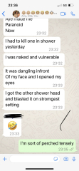 To think my husband is gravely ill at the wrong time?  Thread 2
