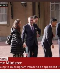 Who was that woman with Rishi Sunak just now at the palace?!