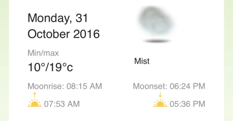 The weather....