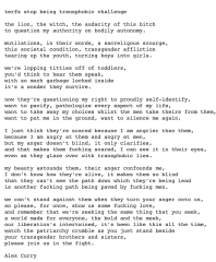 The Globe Theatre share and praises poem about 'Terfs'