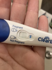 Faint positive at 12/13dpo?