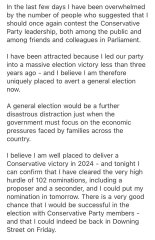 Liz Truss has resigned. Part 3: The Return of the King?