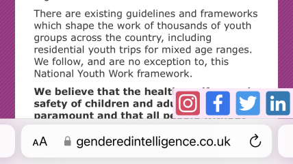 Organisations that are still signposting kids to Mermaids